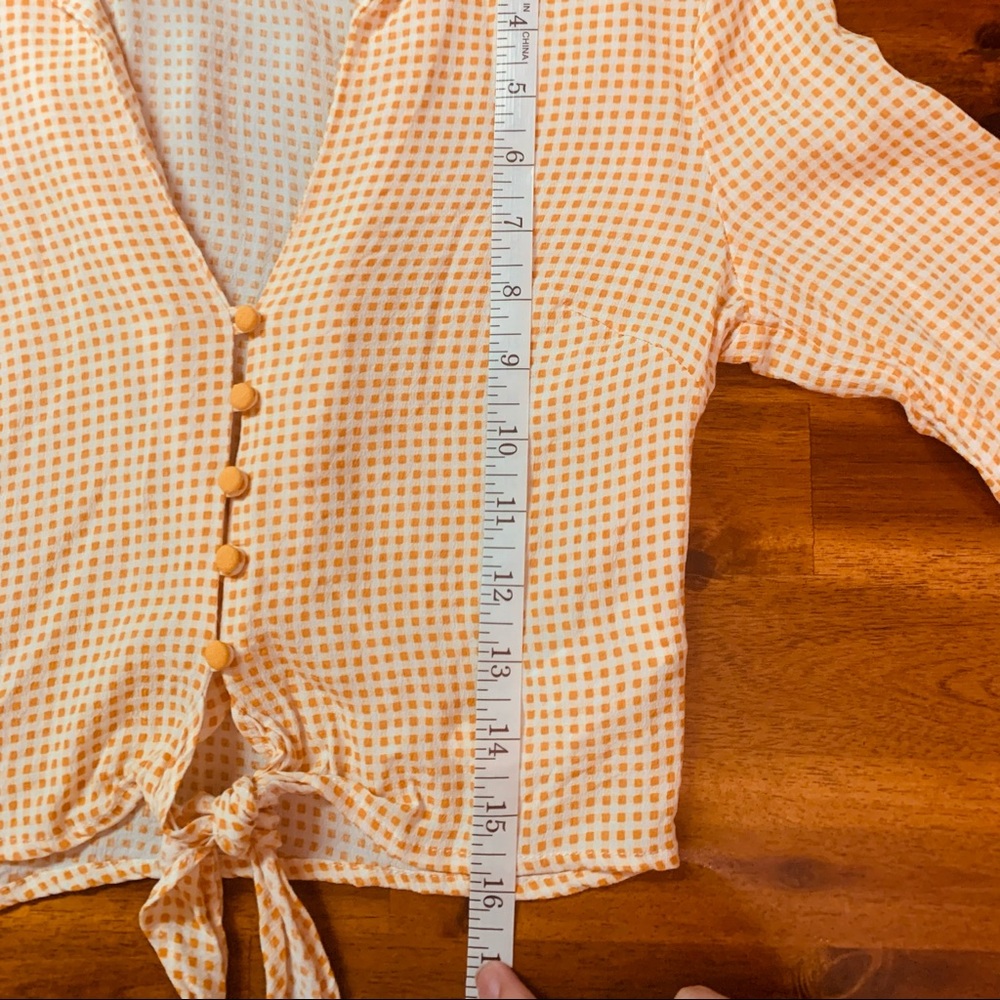 Creamsicle Gingham Crop Top - Picture 7 of 9